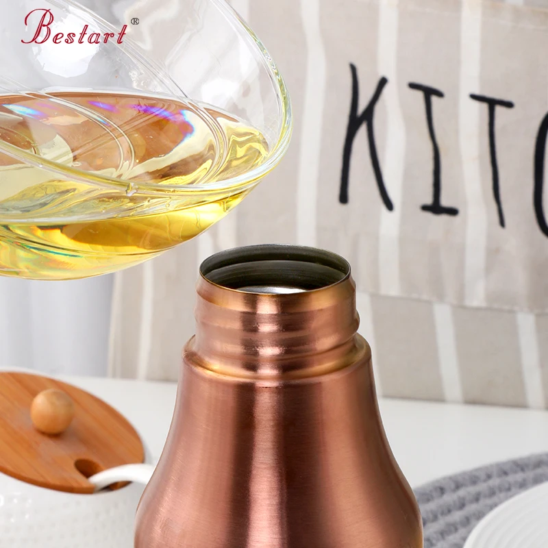 1 Pcs Leak-proof Oiler Stainless Steel Portable Spice Jar Soy Sauce Bottles Oil Vinegar Organizer Kitchen Oil Bottle