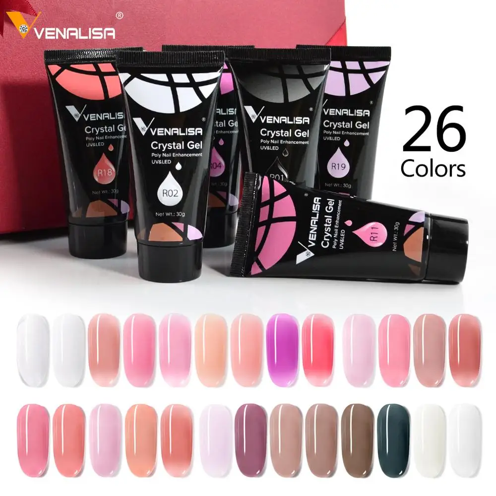 

VENALISA Acrylic Gel 45g&30g Manicure High Quality Nail Art Extend Nails Poly LED UV Cover Pink Acrylic Gel