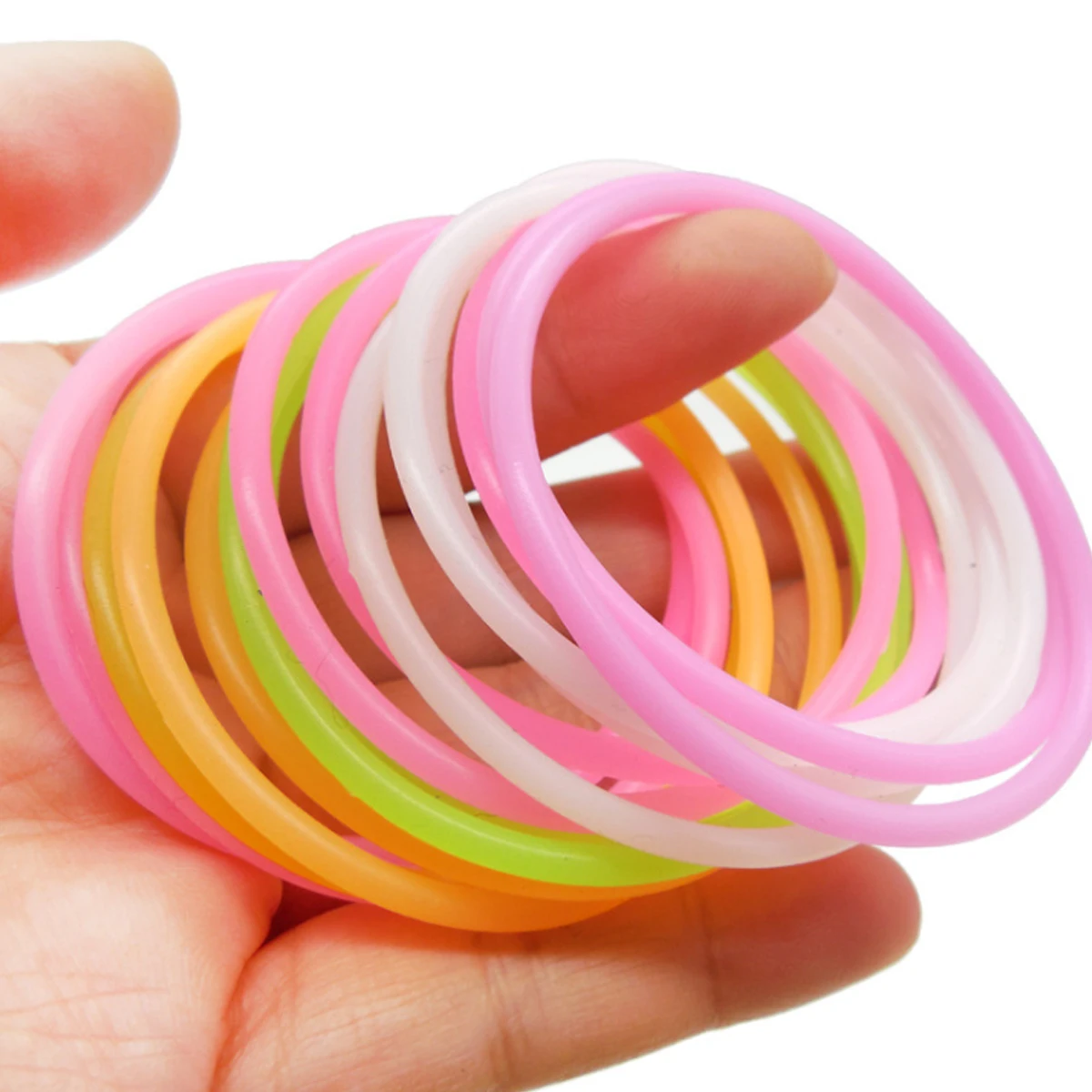 New color silicone  Women  Hair Bands Waterproof Sports Bracelet Elastic Hair Rope Fashion Hair Accessoires