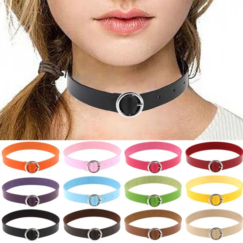 Harajuku Choker necklace Sexy Pu leather women Collar Bondage Goth Choker Gothic Hot punk jewelry club party Neck Jewelry gift