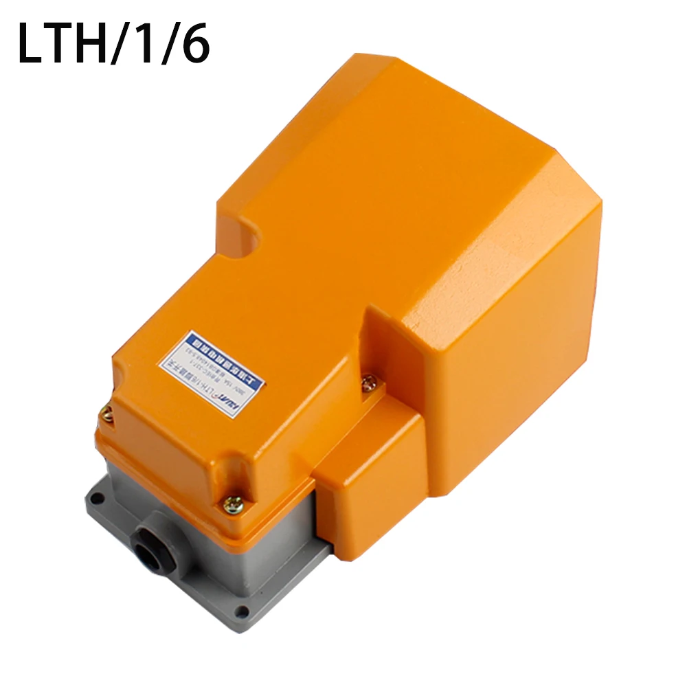 LTH-1/6 Foot Switch Aluminum Shell Machine Tool Parts Silver Point Electrical Power Industrial Reset Pedal Electrical Switch