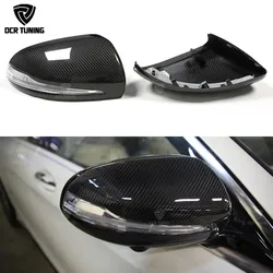 For Mercedes W205 W222 W213 W238 X205 Benz C S GLC E Class Dry Carbon Mirror cover 1:1 Replace Style AMG Dry carbon caps