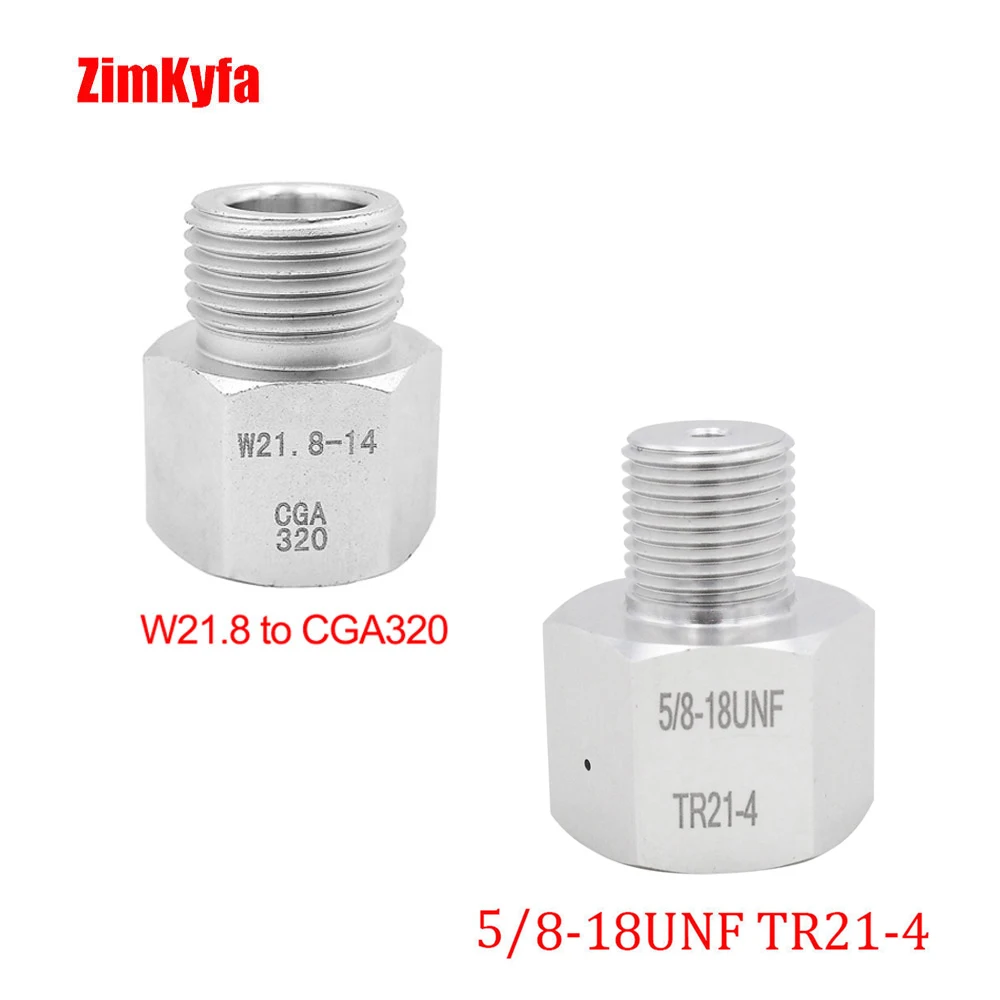 Adapter konwertera do akwarium HomeBrew do kanistra zbiornika Sodastream Co2 W21.8,CGA320,3/8-24UNF 5/8-18UNF 0.825”-14 dla 88g/90g