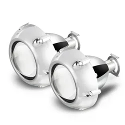 AILEO 2Pcs 2.5 Inch Universal Bi LED Xenon HID Projector Lens For GTl Silver Shrouds H4 H7 H8 Motorcycle Car Headlight Projector
