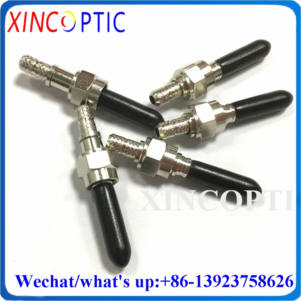 

50Pcs SMA905 Round Type Metal Ferrule 127/140/300/400/600/800/150um Medical SMA Fiber Optic Connector with Black Plastic Boot