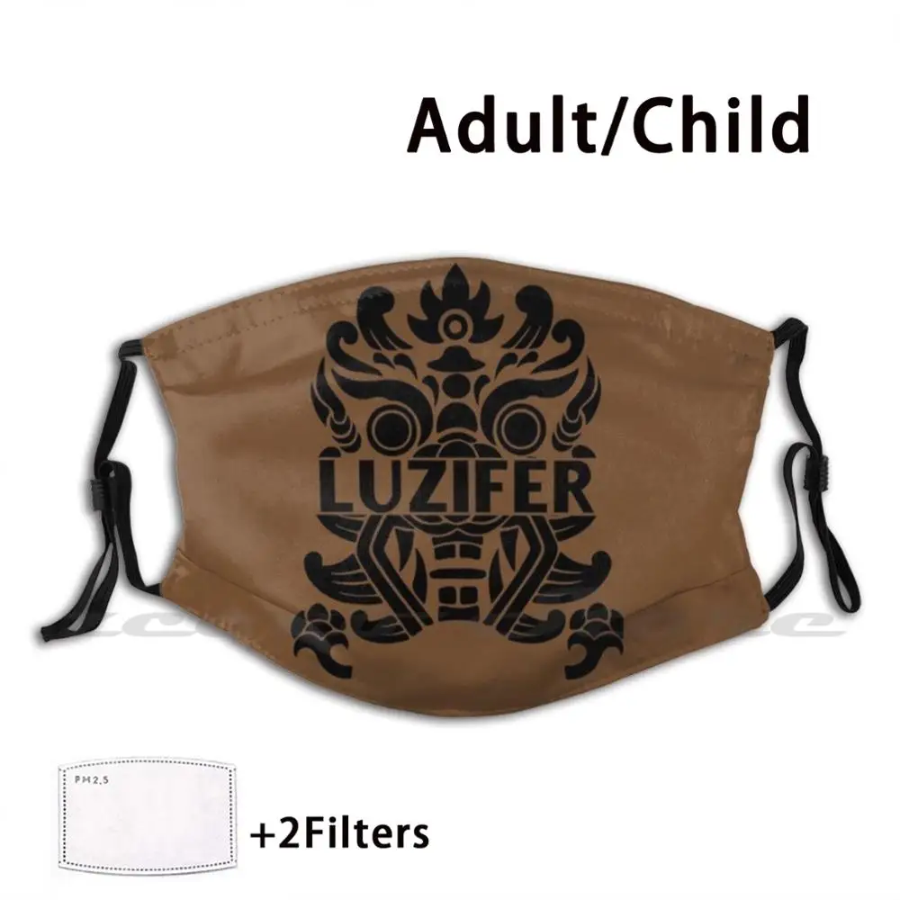 

Lucifer Written With A Devil's Face Washable Trending Customized Pm2.5 Filter Mask Lucifer Satan Lucifer Belzebub Nefarius Evil