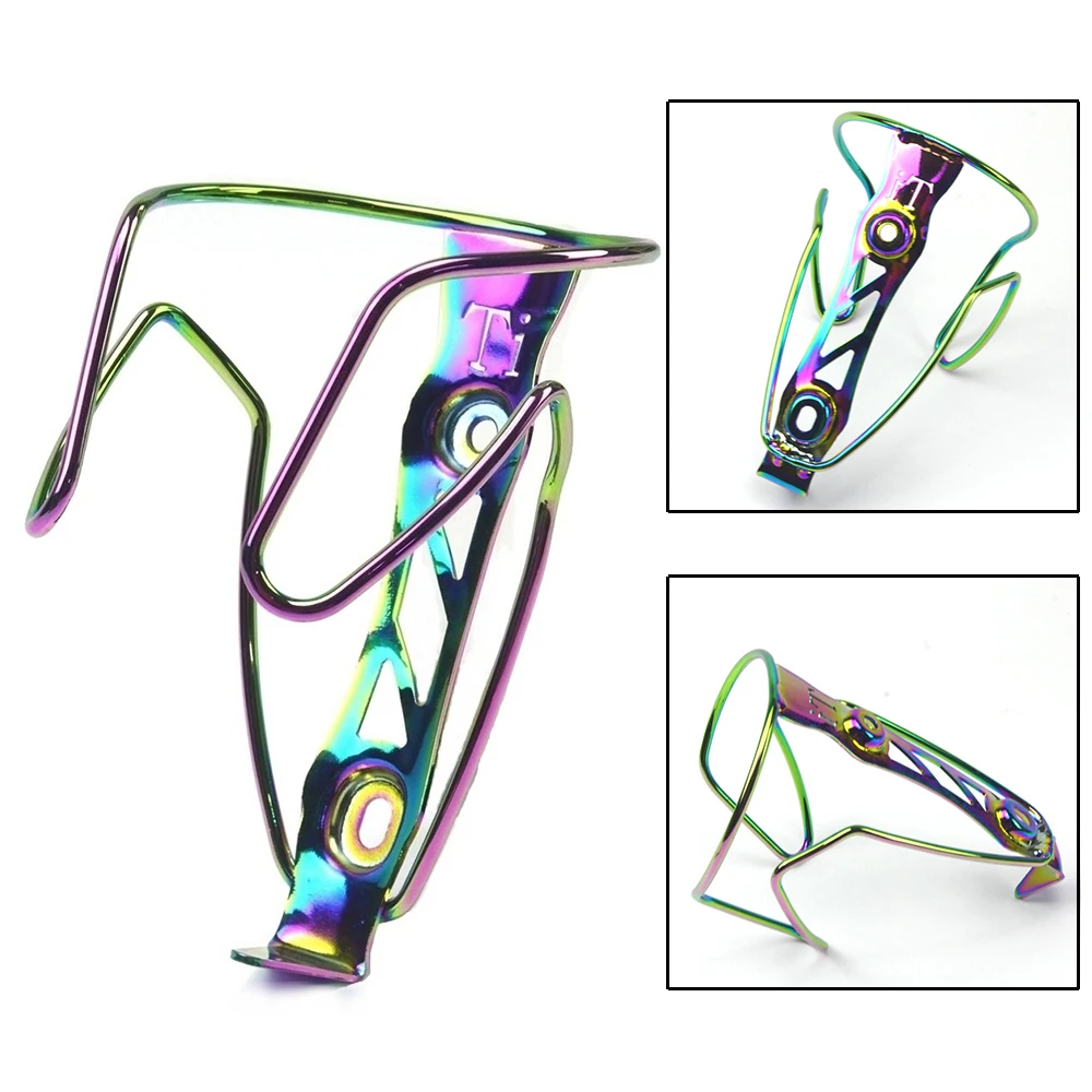 Ultralight Titanium Alloy Bike Water Bottle Cage Rainbow MTB/Road Bicycle botellero Bike Bottle Holder Bike Cycling Bottle Cage