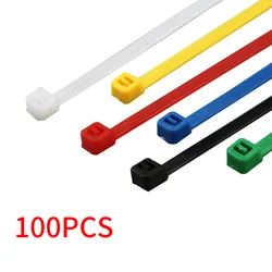 100 piezas/3/serie 4/5 de auto-bloqueo de Cable de plástico de Nylon Cable de Fasten Loop Cable organizador personalizado Cable nueve colores vinculante cinturón