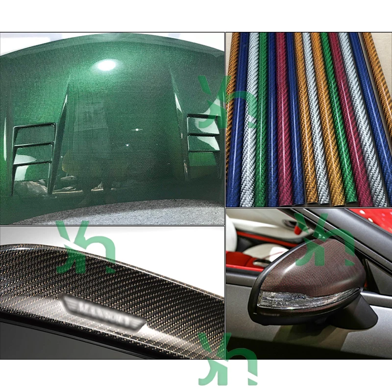 green metal carbon fiber cloth, 100% 3k carbon fiber +  green metalsilk ,DIY customized surface decoration