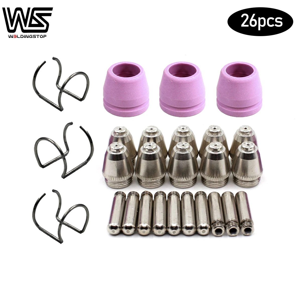 

SG-55 AG-60 WSD60 WSD60P Plasma Cutting Torch Electrode Nozzle Tips Consumables for SG55 AG60 PKG/26
