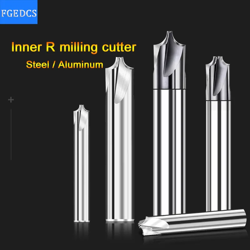 

Carbide Radius Corner Rounding Cutter End Mill 12mm CNC Tools R0.5 R1 R2 R3 6 Inner R Mill Cutter Chamfering Router Bit Aluminum