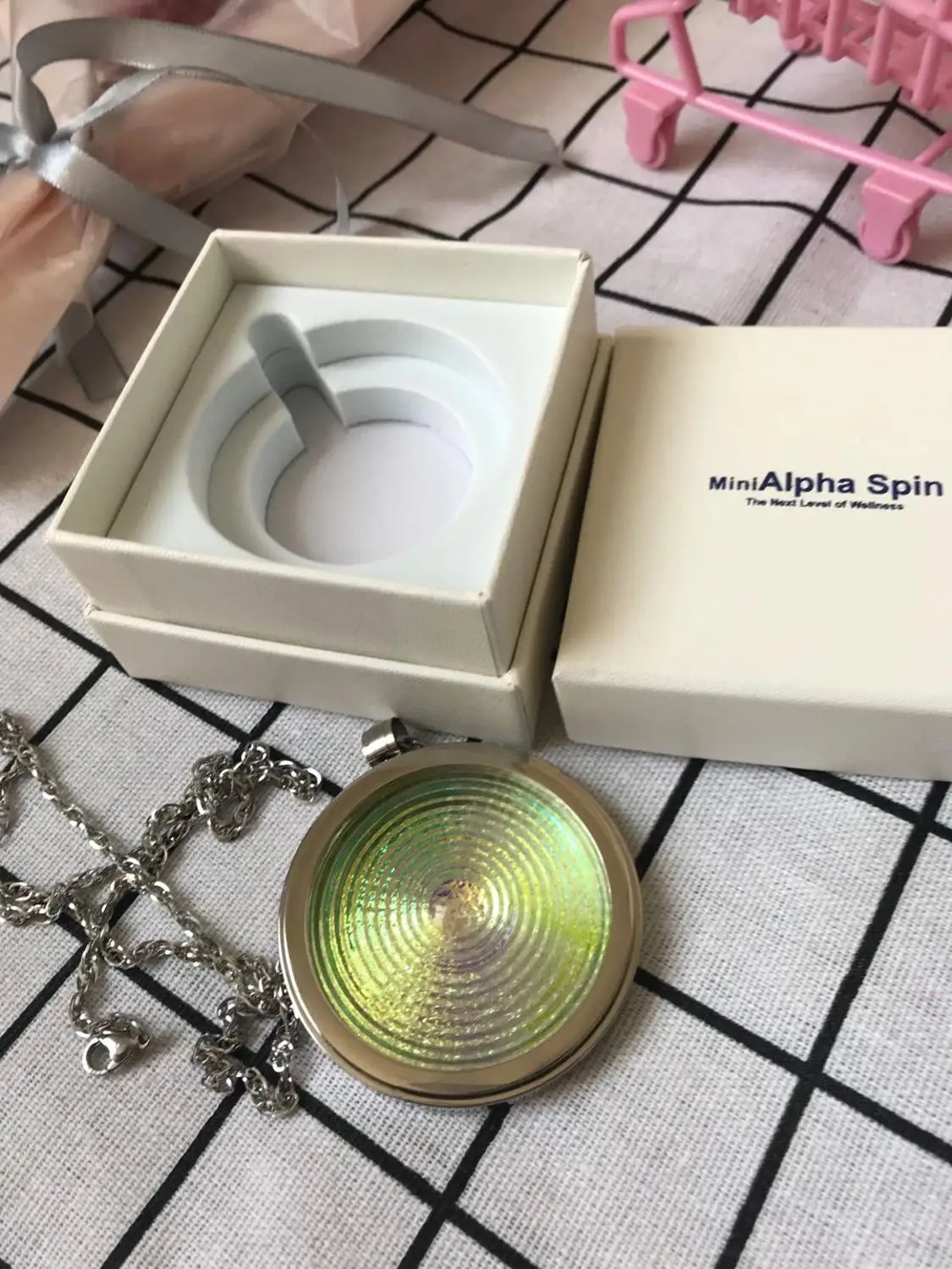 Pingente Mini Colar Spin Alpha, Super Power Anion Bio, Mana Espiritual, Aumentar a Frequência, Meditação, Boa Sorte, 6000cc