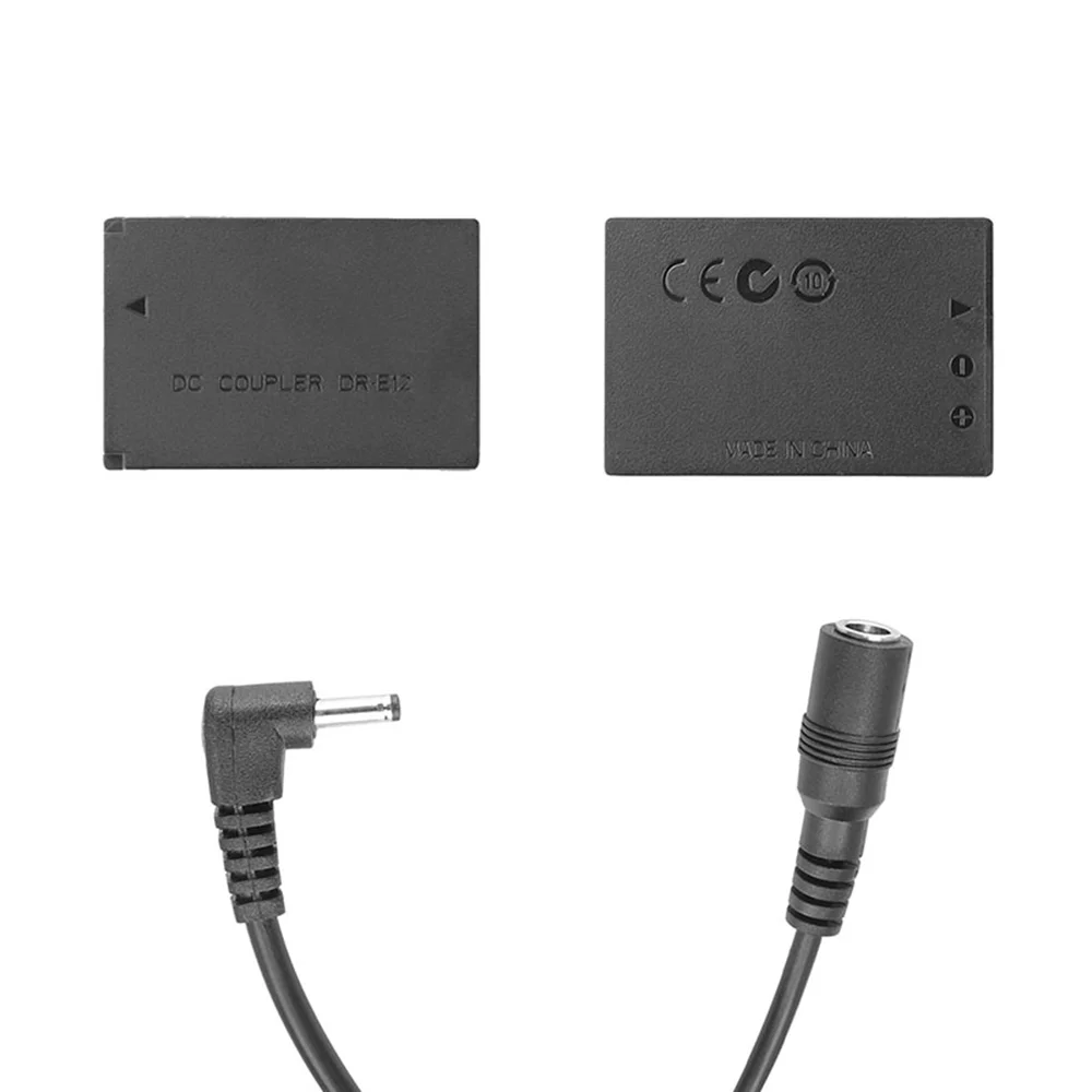 CAMVATE มาตรฐาน Canon LP-E12 (DR-E12) Dummy แบตเตอรี่2.5มม.DC Connector (275มม.) สำหรับ Canon EOS M/M2/M10/M50/M100/M200