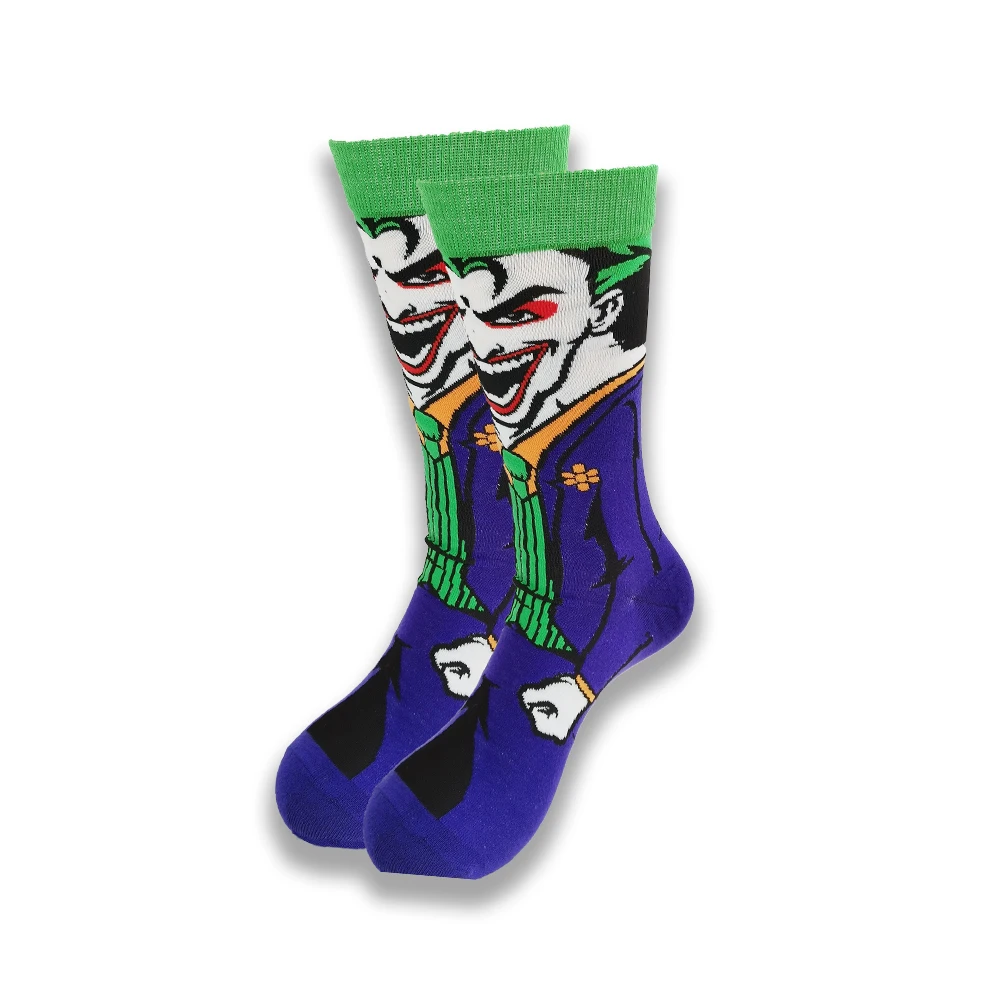 Street Style hiphop personalized Novelty horror sock men weird comic style men socks funny autumn winter cotton warm dress socks