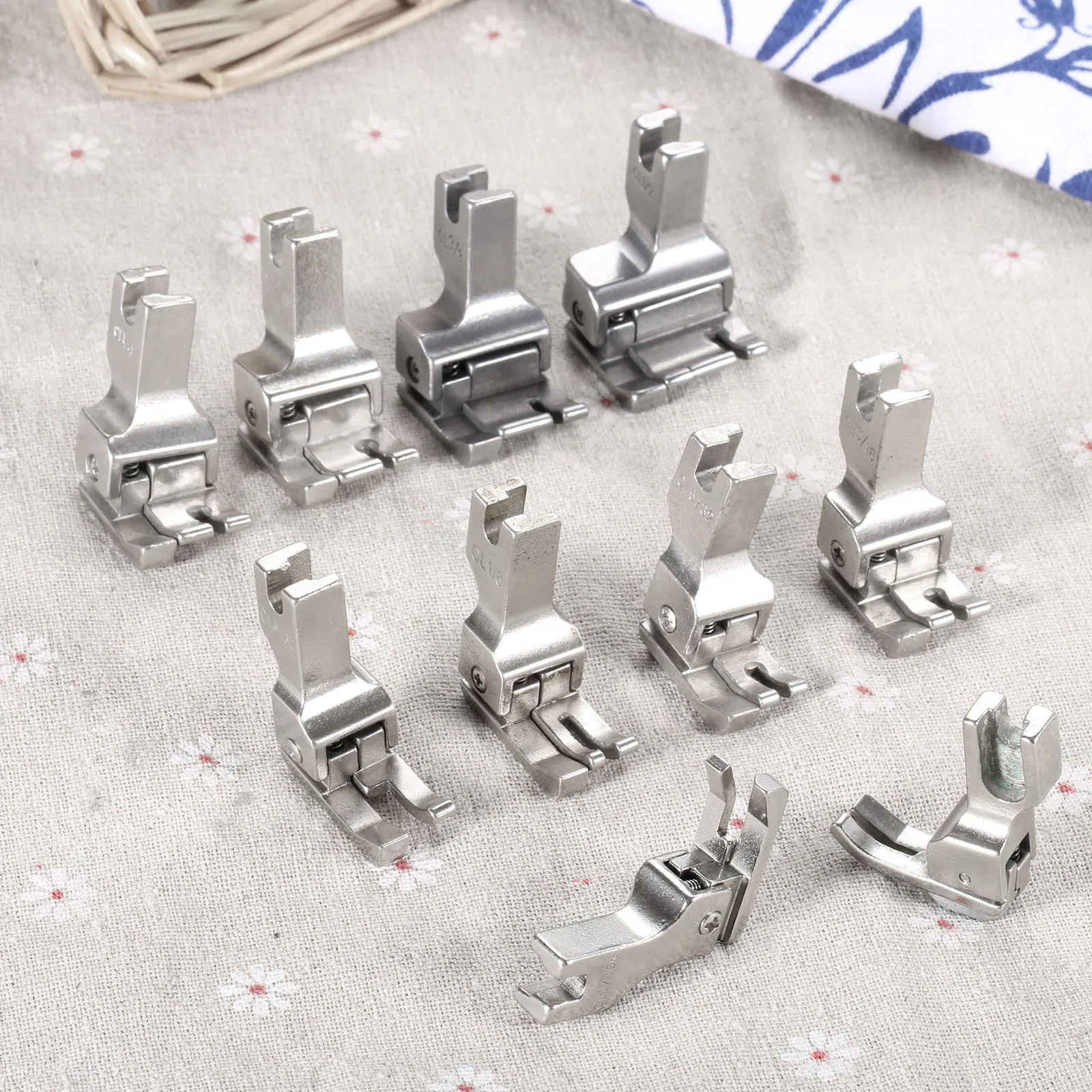 Compensating Presser High/low Foot 10 sizes Single Needle Industrial Sewing Machines Lockstitch 0.8-1.2mm CL 1/32N-1/2 JUKI DDL