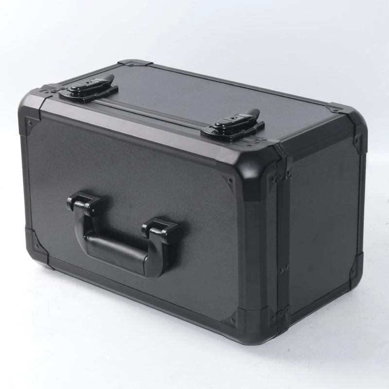 Caja de Herramientas portátil de aluminio, equipo de seguridad, almacenamiento de instrumentos, Maleta resistente a impactos con esponja, 37x22x21cm