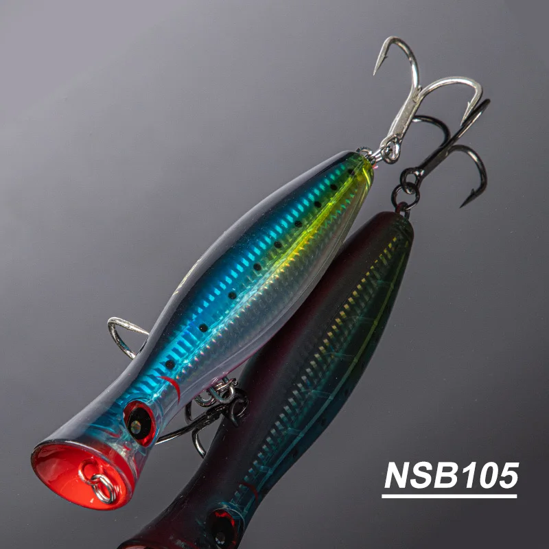 Noeby Popper Angelköder, 12 cm, 43 g, 16 cm, 78 g, 20 cm, 150 g, schwimmender Salzwasser-Wobbler, künstlicher harter Köder für GT-Angelköder
