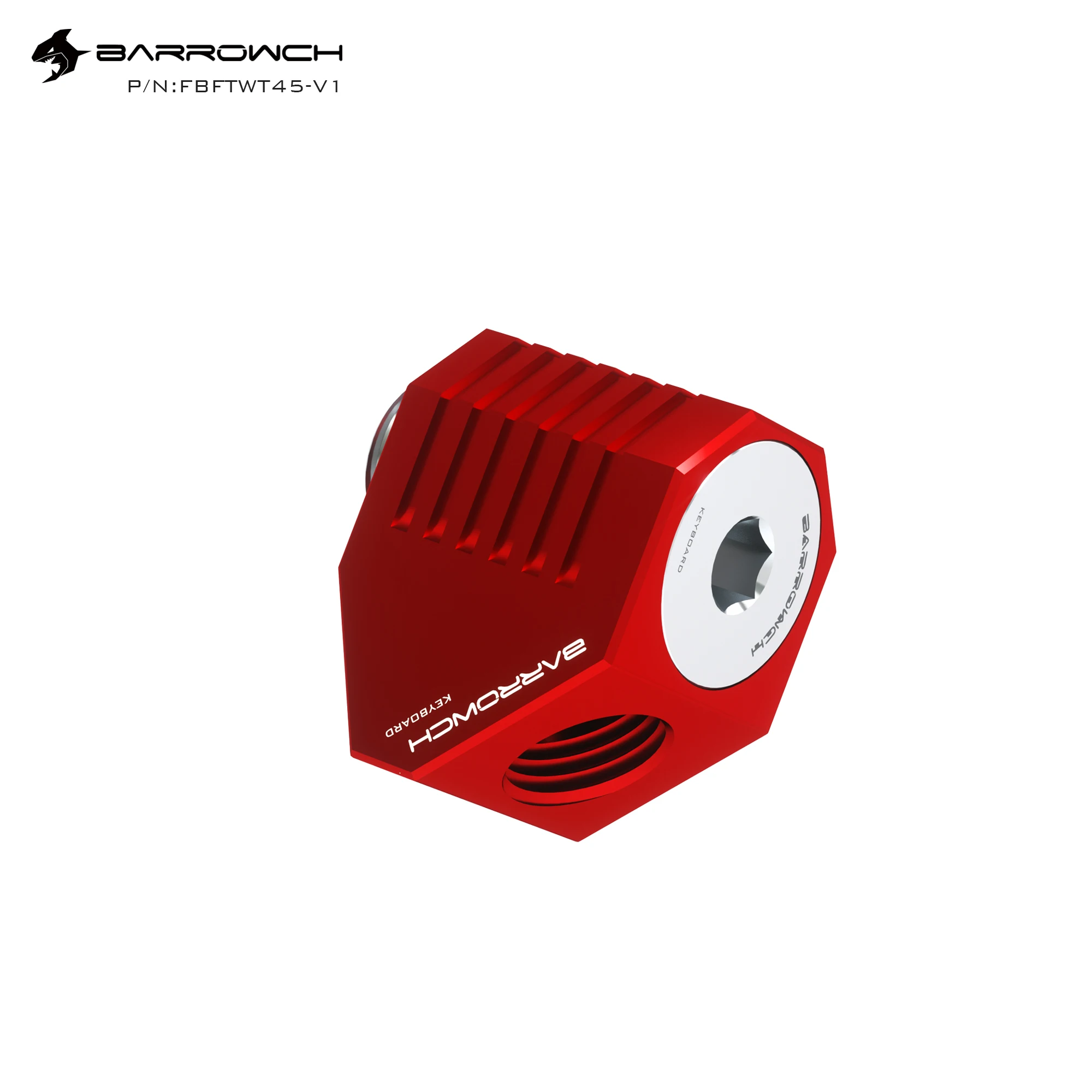 BarrowCH FBFTWT45-V1 Water Cooling For PC Accessories 45 Degree Fitting G1/4 DIY Red/Silver/Black For Hard Tube Pipes