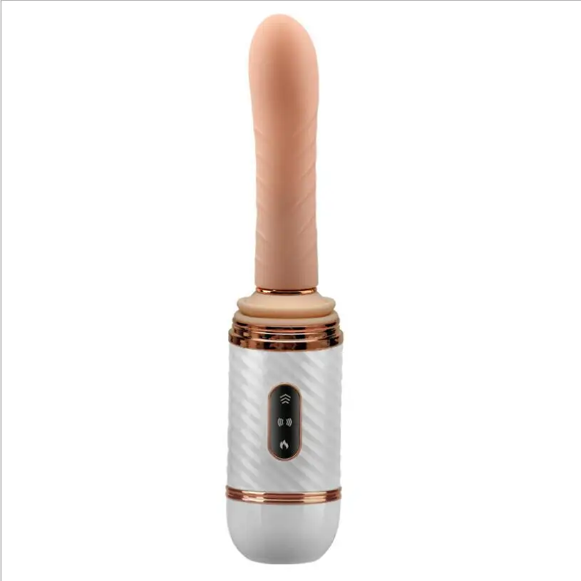 Automatische Verwarmde Vibrator G-Spot Kut Pomp Intrekbare Dildo voor Vrouwen Zuignap Penis Afstandsbediening Sex Machine S0768