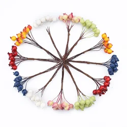 10 Pieces artificial berries home decor christmas wedding scrapbooking candy box diy artificial plants Flower arrangement brooch