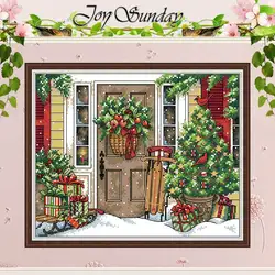 Greet Christmas Patterns Counted Cross Stitch Set DIY 11CT 14CT 16CT Stamped DMC Cross-stitch Kit Embroidery Needlework Crafts