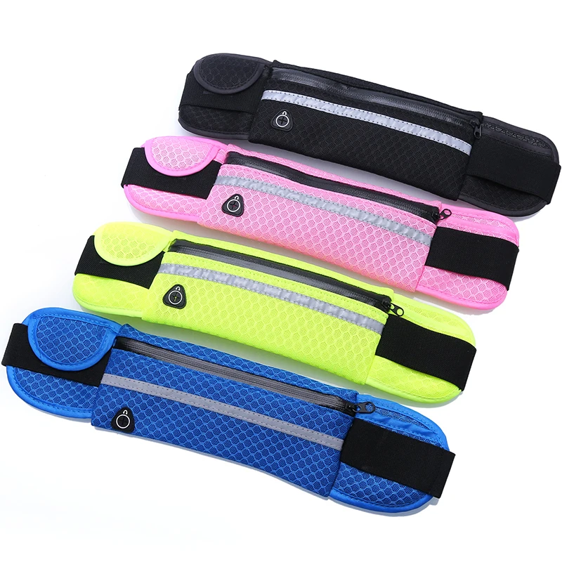 Cycling Running Jogging Exercise Fitness Waist Bag Sports Breathable Belt Chest Pouch Mobile Phone Case Men Women Gym Fanny Pack