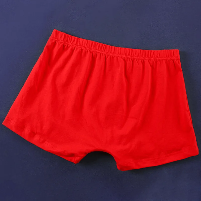 Mannen Ondergoed Puur Katoen Heldere Rode Boxer Shorts