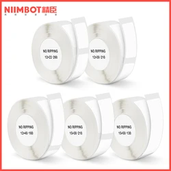 Niimbot-etiqueta adhesiva D11 para impresora Niimbot D110, papel autoadhesivo resistente al agua, color blanco