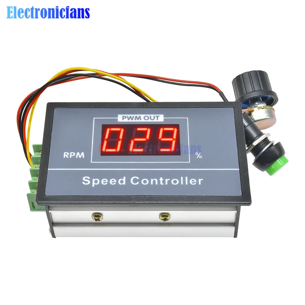 30A PWM-Motorgeschwindigkeitsregler 6V 12V 24V 48V DC LED-Digitalanzeige 0-100% Einstellbarer Spannungsregler mit Potentiometer-Schalter – Detail 4