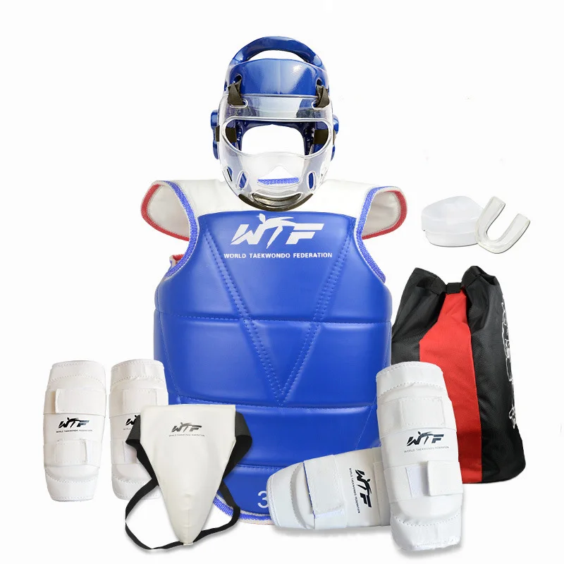 Taekwondo Competition Protective Suit For Adults Children Taekwondo Kit Guard Shin Guard Gear Set Combined Sports Protector Kids