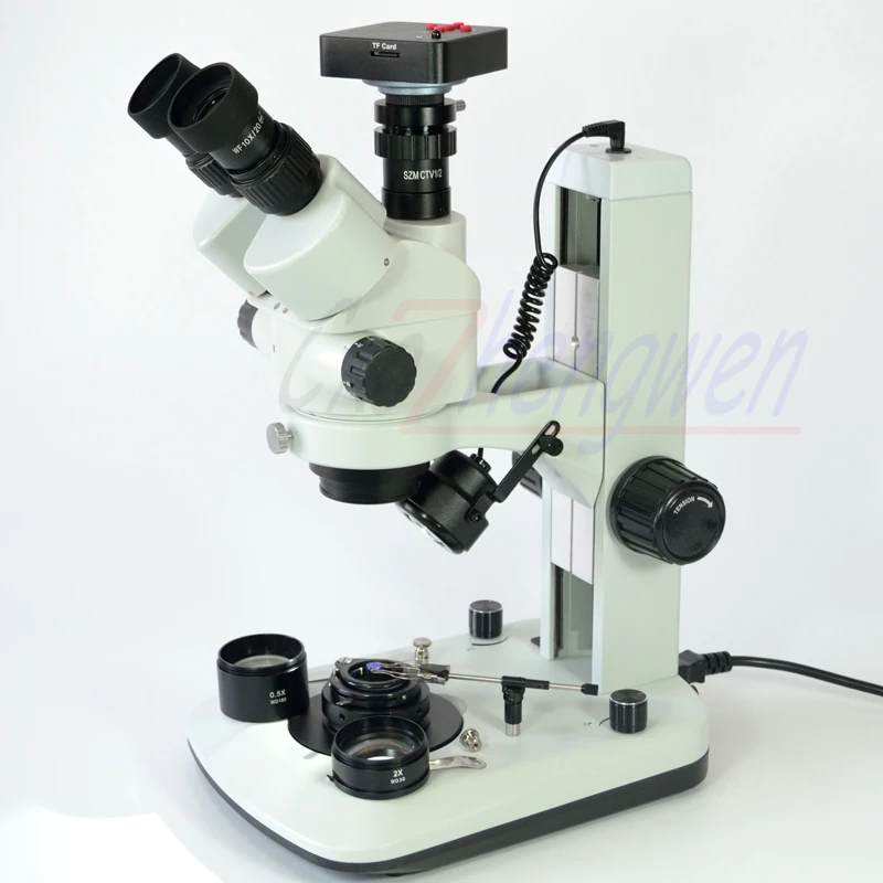 FYSCOPE 3.5X-90X  7X-45X Advanced Jewel Gem Stereo Zoom Microscope+38MP HDMI CAMERA