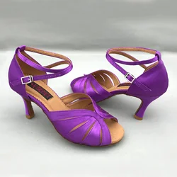 Zapatos de baile latino para mujer, calzado de salón, zapatos de baile de salsa, tango y boda, 6223P, envío gratis, tacón bajo alto