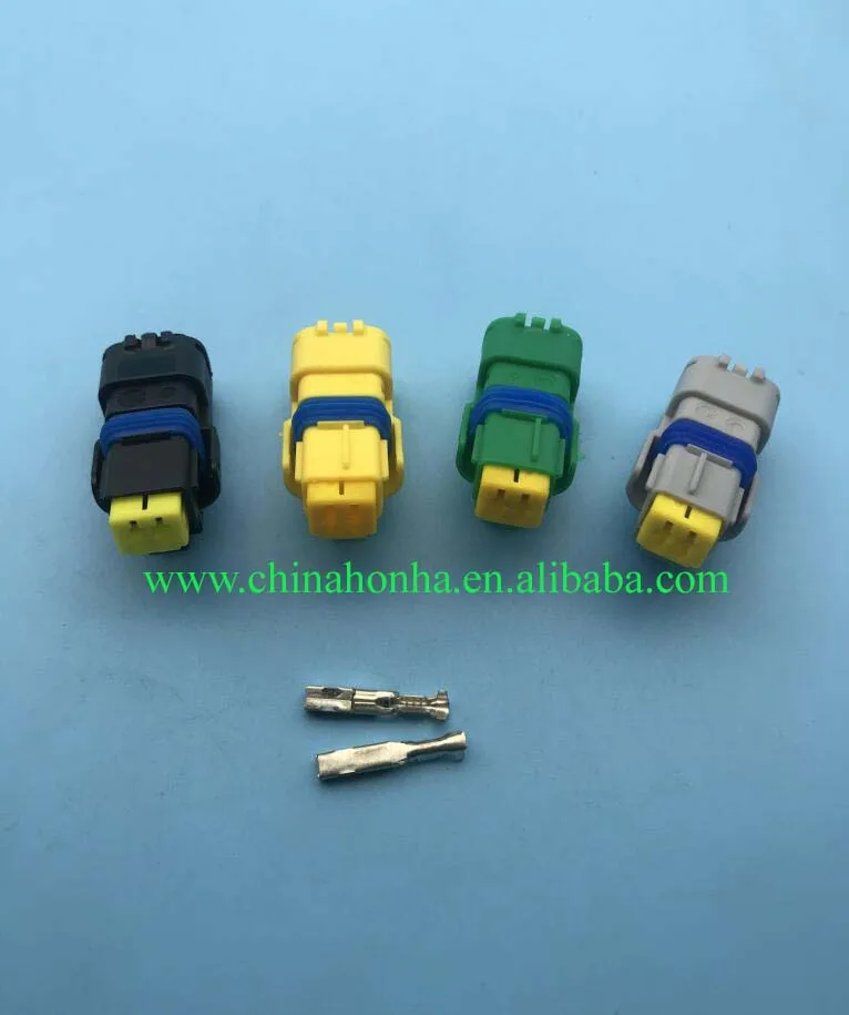 50 pcs 2 pin female waterproof automotive sealed connector 1.5 series FCI plug 211PC022S5049