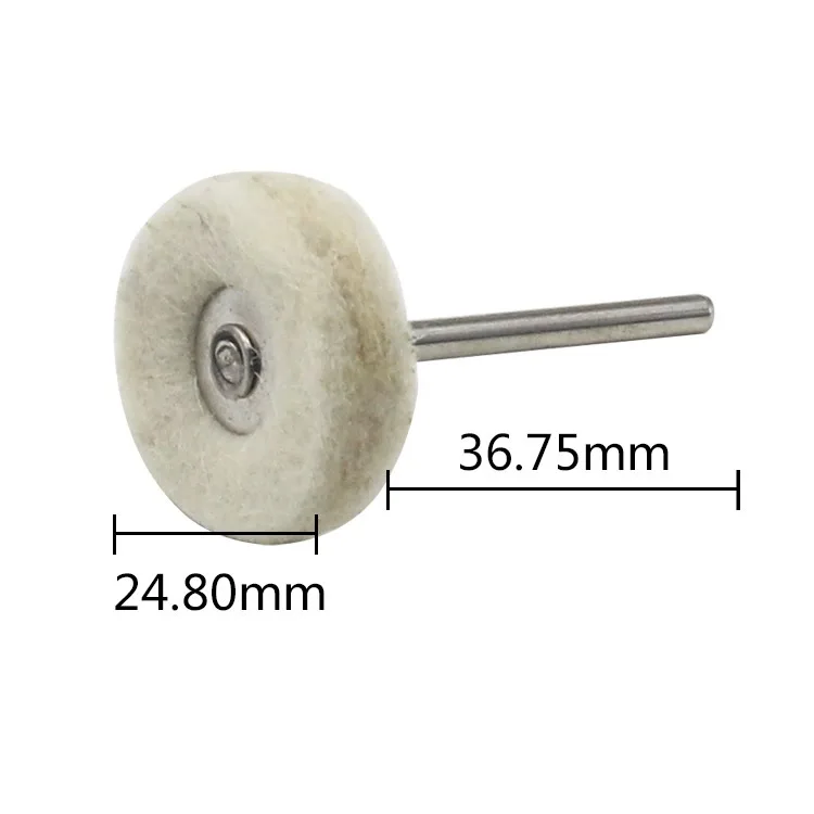 10Pcs 3Mm Shank บดขัด Buffing Round Pad ผ้าขนสัตว์ขนสัตว์เครื่องมือขัดสำหรับ Dremel สว่านขัดอุปกรณ์เสริม