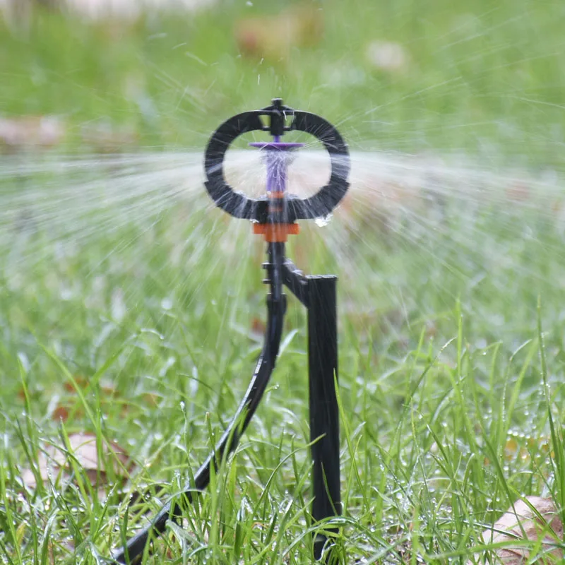 Garden rotating sprinkler water nozzles 360 degree With nozzle holder watering plants Garden Irrigation sprinkler watering 5PCS