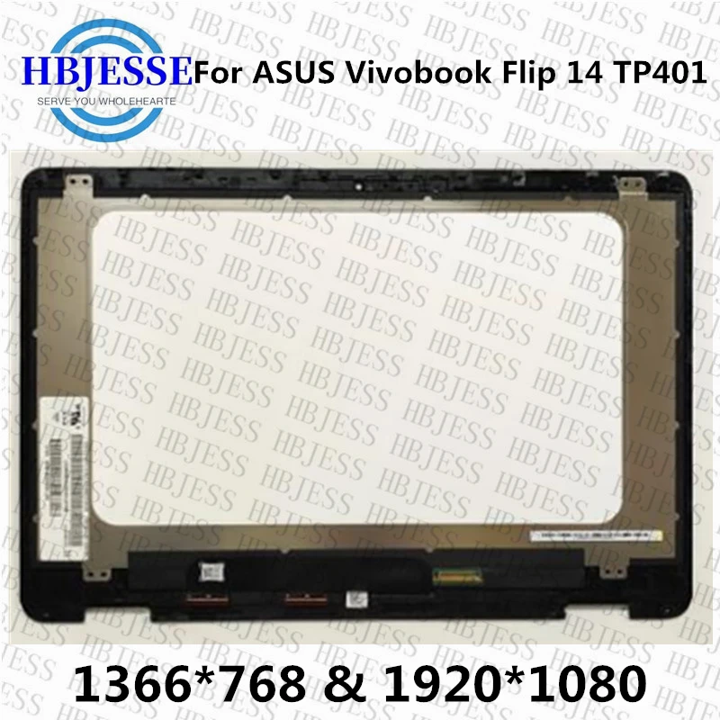 ORIGINAL REPLACEMENT 14 INCH LCD LED SCREEN For ASUS Vivobook Flip 14 TP401 TP401NA lcd TOUCH SCREEN ASSEMBLY