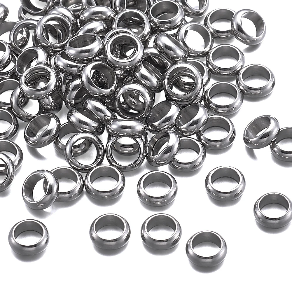 

PandaHall Ring 304 Stainless Steel Metal Bead Spacers 4mm 5mm 6mm 7mm 8mm For Jewelry Making Findings Accessories