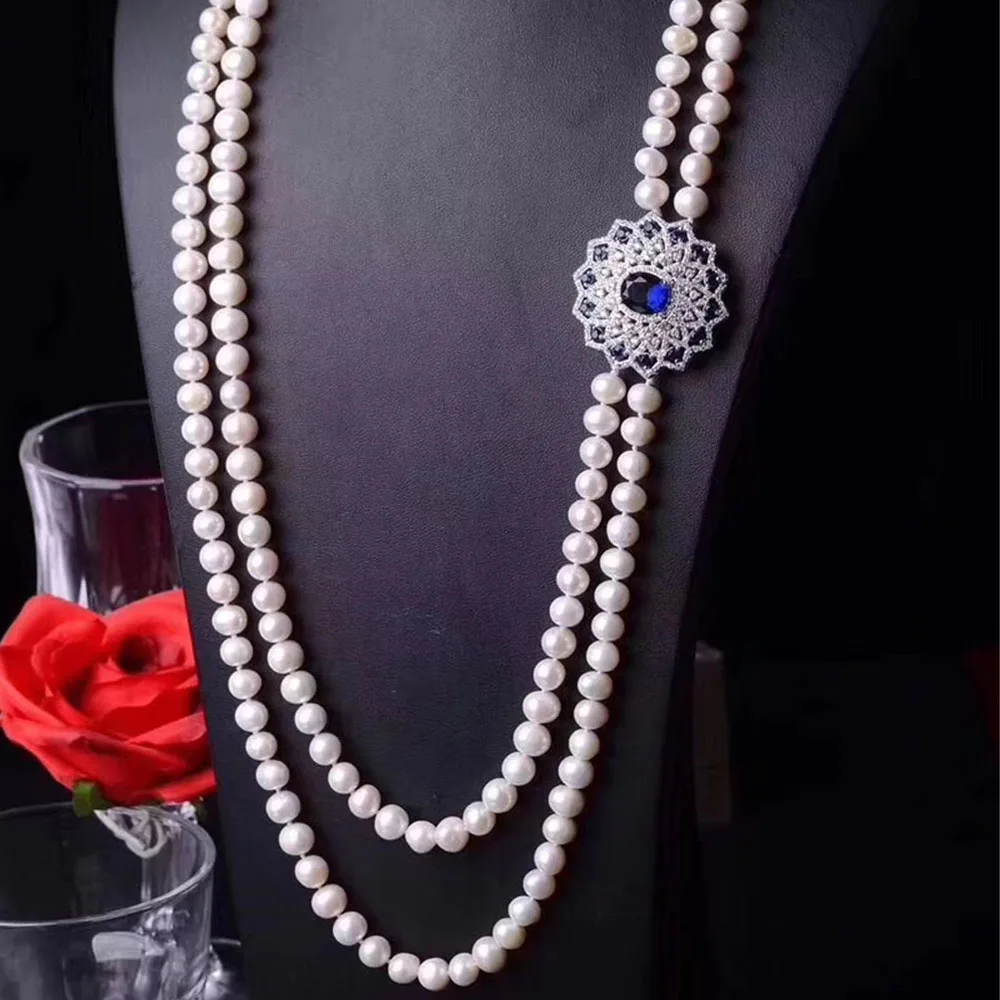 Women's Four Seasons Long Pearl Necklace Party /Wedding High Grade Sweater Chain 26