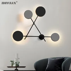 Applique murale LED moderne pour salon, chambre à coucher, décoration de fond, éclairage intérieur, appliques, tête rotative