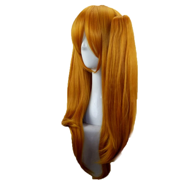 HAIRJOY  Synthetic Hair  Cosplays  Orange Blonde  Double Ponytail  Long Straight Cosplay Wig