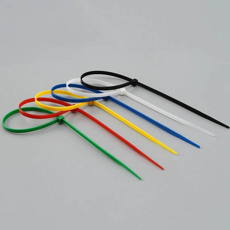 500Pcs Self-Locking Nylon Ties Wire Cable Zip Ties Self Lock Organiser Fasten Cable 9 Colors 4X200mm 5X200mm