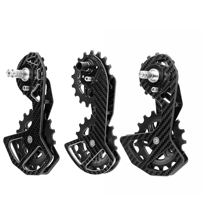 WUZEI MTB Road Bike Rear Derailleur for SRAM Shimano R8000 R8050 R7000 R5800 R6800 R9000 R9070 Carbon Fiber 13T 17T POM Pulley