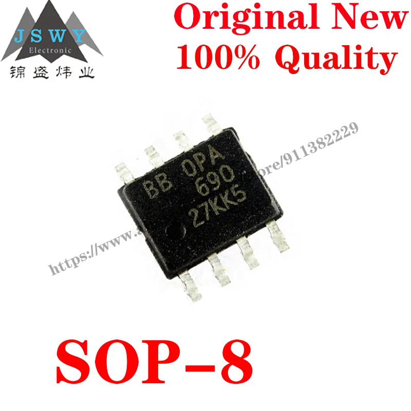 

5~100PCS OPA690IDR SOP-8 Semiconductor High Speed Operational Amplifier IC Chip with for module arduino Free Shipping OPA690