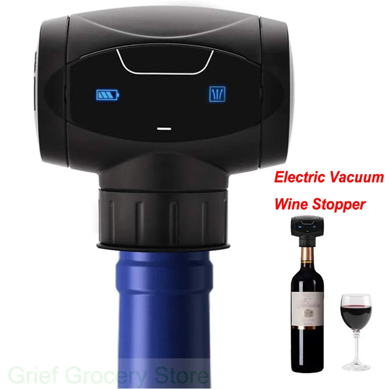 2020 Vacuum Electric Wine Stopper Fits Reusable Wine Vacuum Pump Wine Stopper Keep Fresh Bar Tools Automatic Vacuum Wine Saver