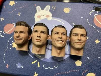 Hand Painted 1/6 Football Star David Head Sculpt Carving Smile Version Model DIY for 12'' PH TBL Action Figure Doll Toy in Stock