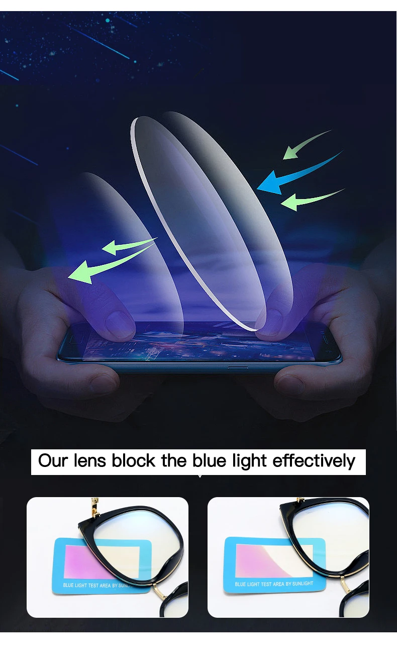 Blau Licht Blockieren Brille Rahmen für Frauen Brillen UV400 Filterung Schädlichen Blau Ray Optische Brillen Brillen Rahmen Weibliche – Detail 5