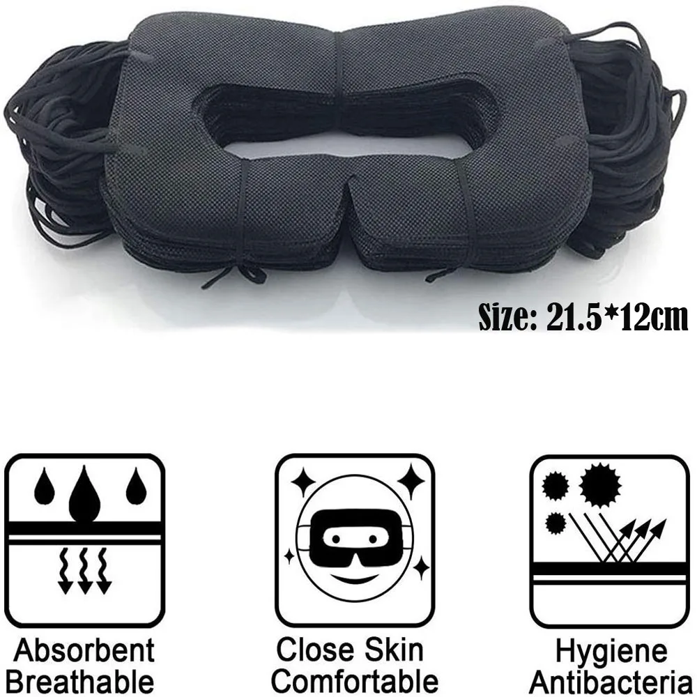 Máscara descartável vr ar, máscara de cobertura facial com 50 peças, sanitária, para prevenir infecções corporais ou óleo facial