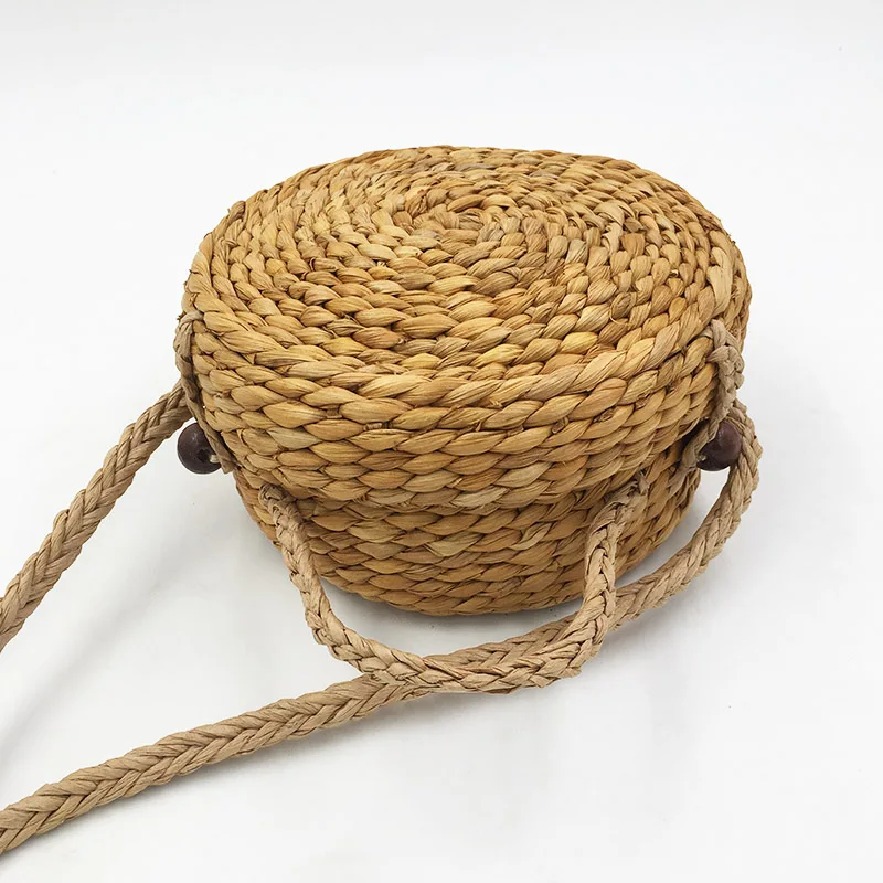 Handmade Round Women Handbag Summer Straw Beach Bag Bohemian Rattan Woven Shoulder Messenger Bags Female Flap Tote Crossbody Bag