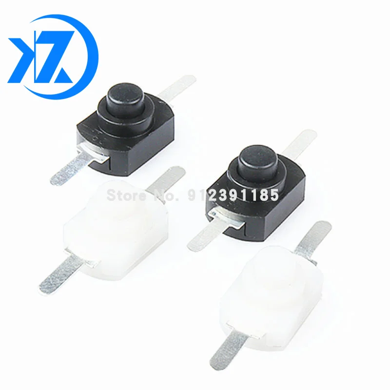 10PCS 12*8MM DC 30V 1A On Off Mini Push Button Switch for Electric Torch 1208YD Self Locking