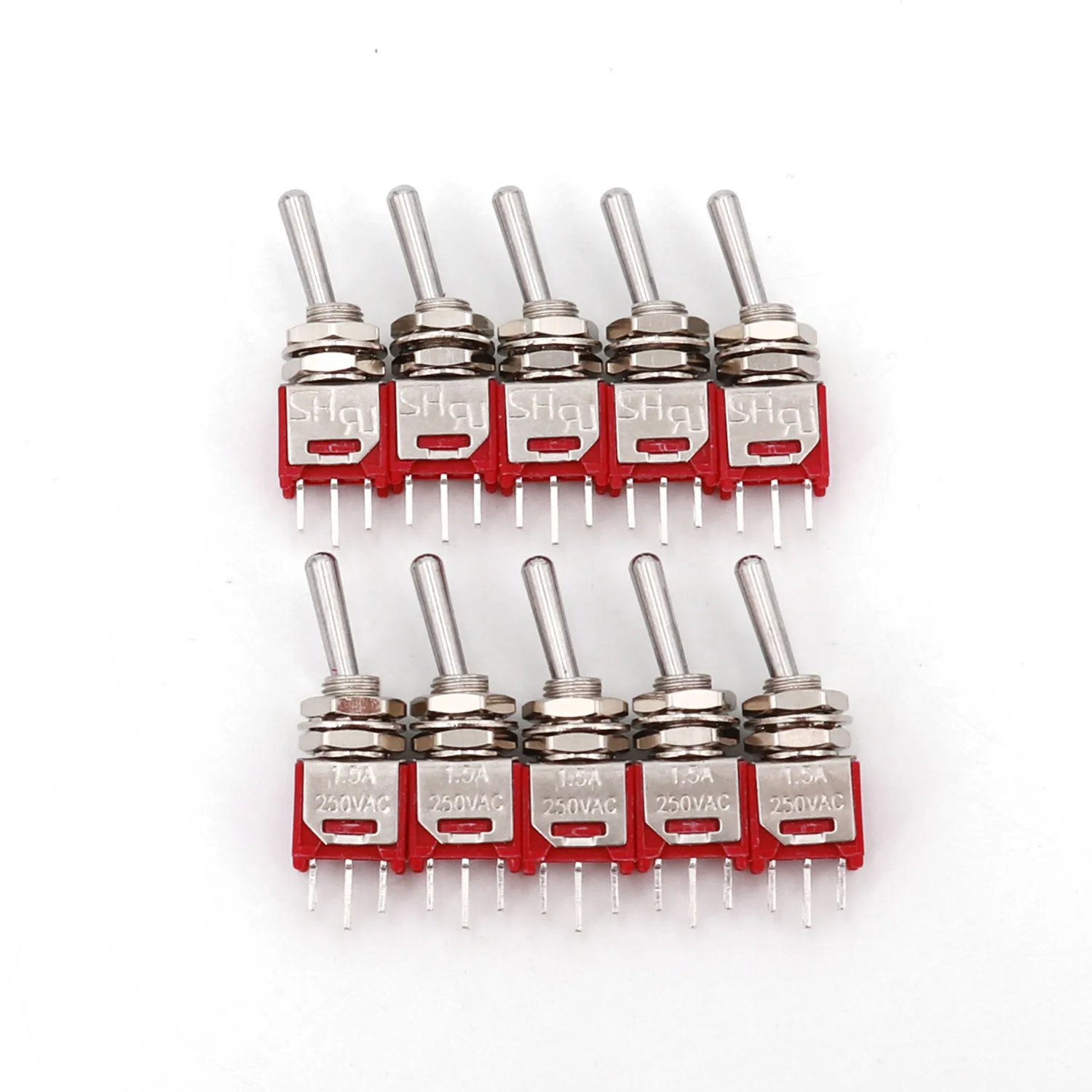 10Pcs SH TS-4 3Pin ON-ON SPDT 5mm Panel Mount Sub-Miniature Toggle Switch